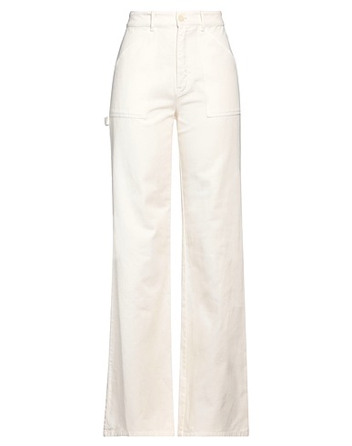 NILI LOTAN Casual trouser Cream 100% Cotton