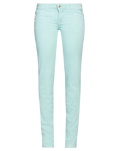 REPLAY Denim trousers Turquoise 98% Cotton, 2% Elastane