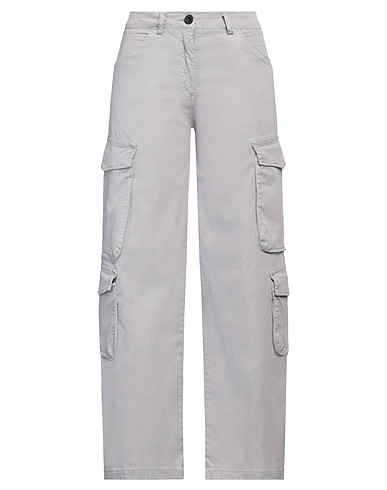 TRUE ROYAL Casual trouser Light grey 50% Cotton, 44% Lycra®, 4% Silk, 2% Elastane