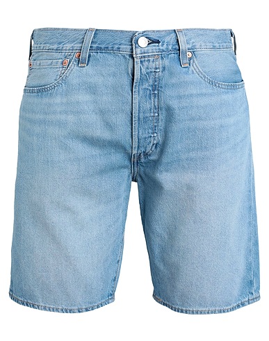 LEVI'S Denim shorts 501®ORIGINAL SHORTS LIGHT INDIGO - WORN IN
 Blue 100% Cotton