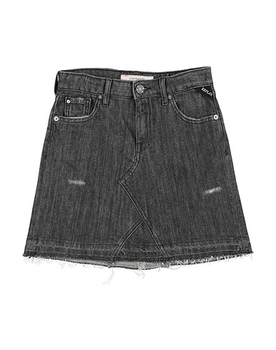 REPLAY & SONS Denim skirt Black 97% Cotton, 3% Elastane