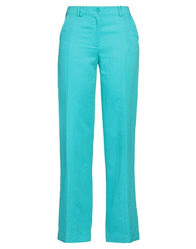 PATRIZIA PEPE Casual trouser Turquoise 51% Viscose, 49% Linen