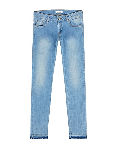ROŸ ROGER'S Denim trousers Blue 98% Cotton, 2% Elastane