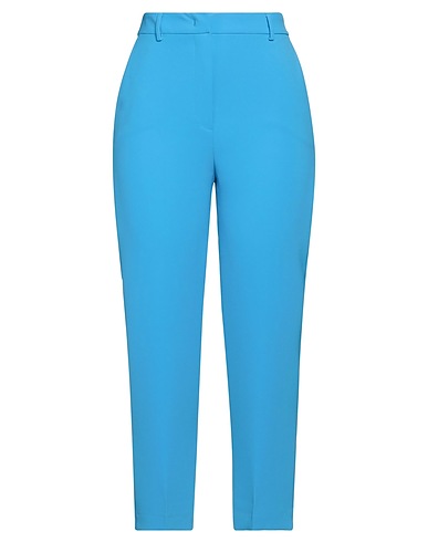 HANITA Casual trouser Light blue 97% Polyester, 3% Elastane