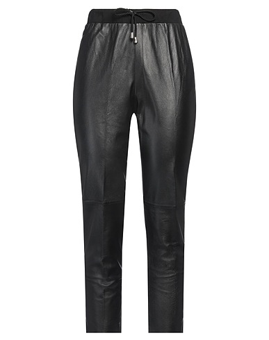 LA FABRIQUE Hosen Schwarz 65% Viskose, 30% Polyamid, 5% Elastan, Leder