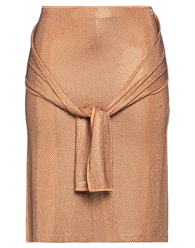 PATRIZIA PEPE Midi skirt Camel 95% Viscose, 5% Elastane, Glass