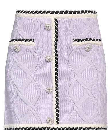 SELF-PORTRAIT Mini skirt 61% Polyester, 30% Cotton, 9% Wool