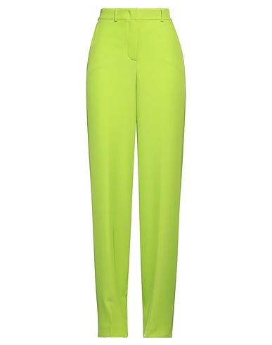 HANITA Casual pants Lime green 97% Polyester, 3% Elastane