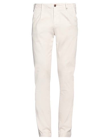 MYTHS Casual pants Off white 97% Cotton, 3% Elastane