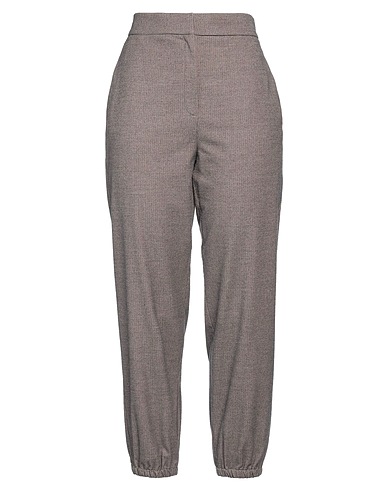 I BLUES Casual trouser Brown 69% Polyester, 29% Viscose, 2% Elastane