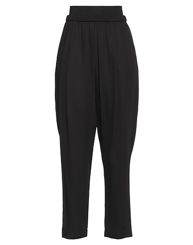 FABIANA FILIPPI Pantalone Nero 100% Viscosa, Cotone, Poliestere, Elastan, Poliammide