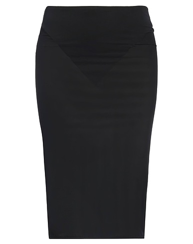 COURRÈGES Midi skirt Black 84% Polyester, 16% Elastane