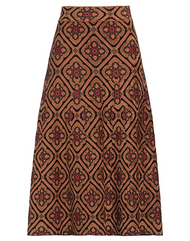 ETRO Midi-Rock Kamel 38% Wolle, 31% Viskose, 15% Baumwolle, 14% Polyamid, 2% Metallfaser