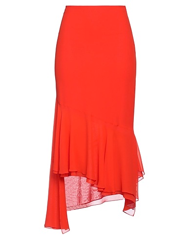 THE ANDAMANE Midi skirt Coral 100% Silk