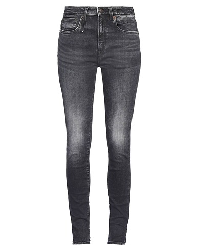 R13 Denim trousers Black 92% Cotton, 6% Elastomultiester, 2% Elastane, Cowhide