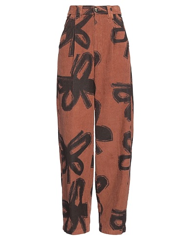 OBEY Pantalone Marrone 100% Cotone