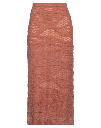 ALYSI Midi skirt CRÈME Brown 50% Mohair wool, 45% Polyamide, 5% Virgin Wool