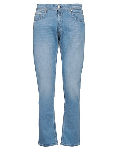 REPLAY Denim trousers Blue 99% Organic cotton, 1% Elastane