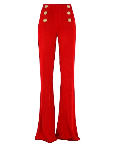 BALMAIN Casual pants Red 100% Viscose, Polyamide