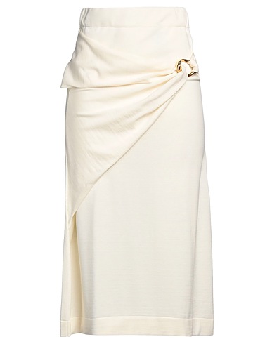 JIL SANDER Midi skirt Ivory 100% Virgin Wool