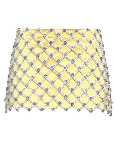 THE ATTICO Mini skirt Lime green 100% Polyester, PVC - Polyvinyl chloride, Cotton, Glass, Metal