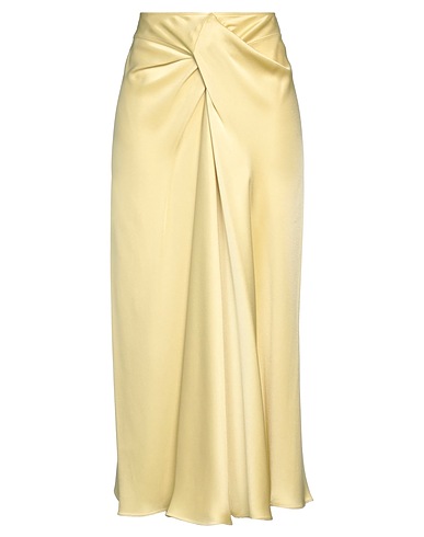 STELLA McCARTNEY Midi skirt Pastel yellow 64% Acetate, 36% Viscose