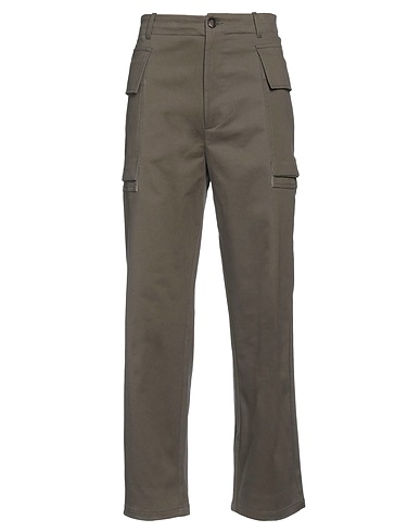 BALLANTYNE Casual trouser Military green 98% Cotton, 2% Elastane
