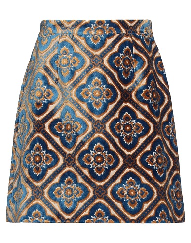 ETRO Mini skirt Light blue 53% Viscose, 47% Cotton