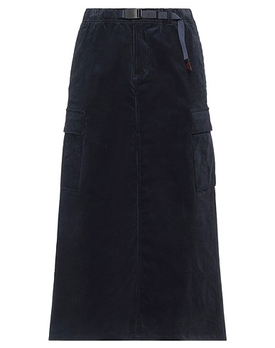 GRAMICCI Midi skirt Navy blue 98% Cotton, 2% Polyurethane