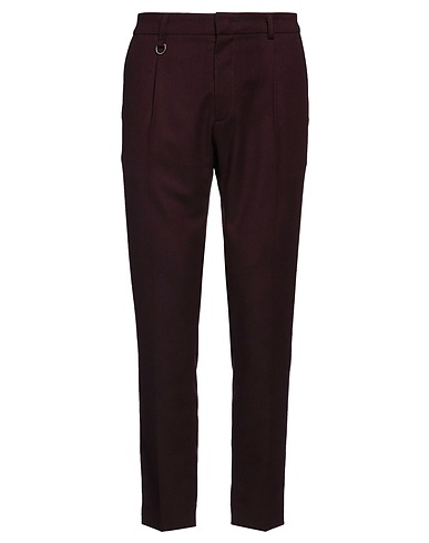 PAOLO PECORA Pantalone Bordeaux 64% Poliestere, 34% Viscosa, 2% Elastan