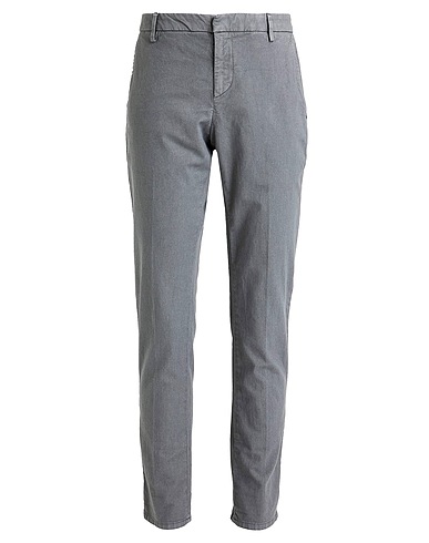 DONDUP Casual pants Grey 86% Cotton, 12% Polyester, 2% Elastane