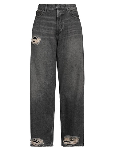 YOUNG POETS Denim trousers Charcoal 100% Cotton