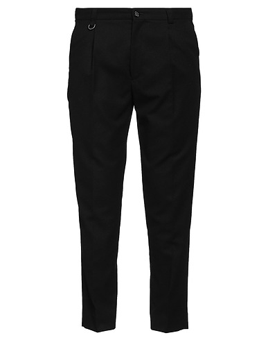PAOLO PECORA Casual pants Black 64% Polyester, 34% Viscose, 2% Elastane