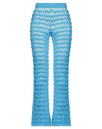LETANNE Casual trouser Azure 75% Cotton, 25% Silk
