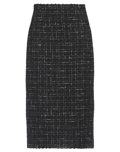 ROCHAS Midi skirt Black 36% Polyester, 33% Acrylic, 26% Cotton, 5% Metal