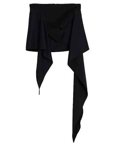 THE ATTICO Mini skirt Black 98% Virgin Wool, 2% Elastane