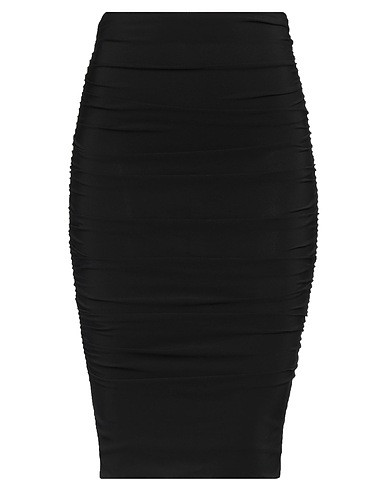 PINKO Midi skirt Black 93% Viscose, 7% Elastane