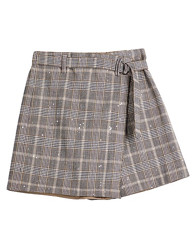 BRUNELLO CUCINELLI Gonna Testa di moro 73% Lana Vergine, 26% Cotone, 1% Poliestere, Ecobrass
