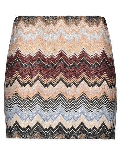 MISSONI Mini skirt Brown 83% Viscose, 17% Metal