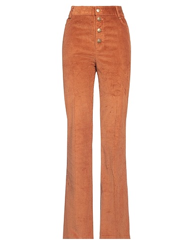 TWINSET 캐주얼 바지 카멜 99% 코튼, 1% 엘라스테인