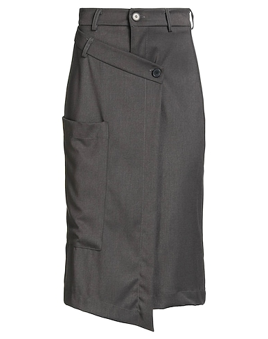VICOLO Midi skirt Grey 62% Polyester, 35% Viscose, 3% Elastane