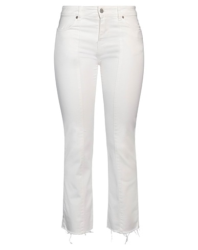 ANIYE BY Denim trousers White 97% Cotton, 3% Elastane