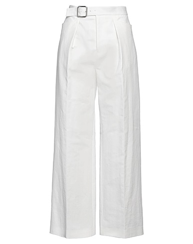 JIL SANDER Casual pants White 100% Cotton