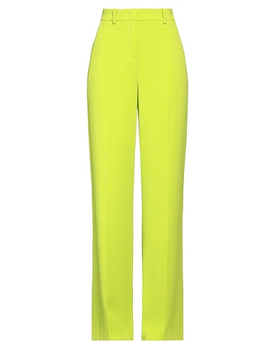 PINKO Casual trouser Lime green 98% Polyester, 2% Elastane