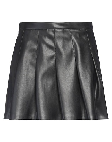 SEMICOUTURE Mini skirt Black 100% Polyurethane, Polyester