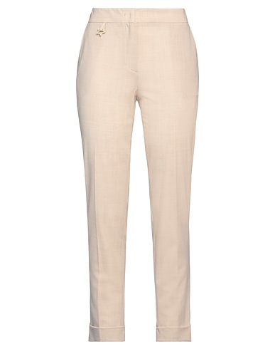 LORENA ANTONIAZZI Casual trouser Beige 96% Virgin Wool, 4% Elastane