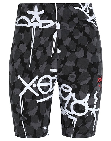 PUMA x X-GIRL Shorts & Bermuda PUMA X X-GIRL AOP Short Tights 7"
 Piombo 93% Cotone, 7% Elastan