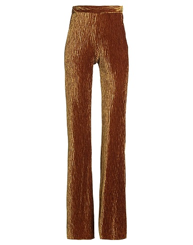 FORTE_FORTE Casual pants Mustard 90% Polyester, 10% Elastane