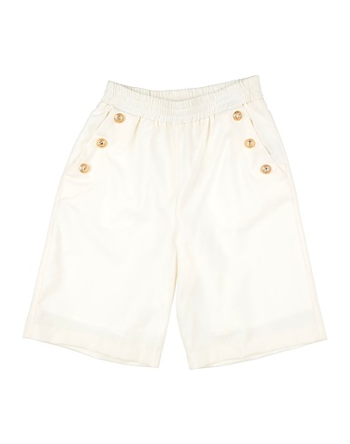 BALMAIN Shorts & Bermuda Avorio 100% Lana Vergine