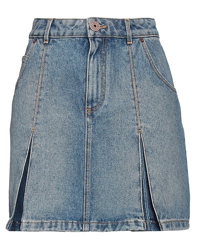 BALMAIN Denim skirt Blue 100% Cotton